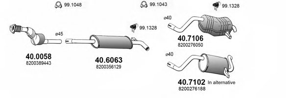 ASSO ART3687 Exhaust System
